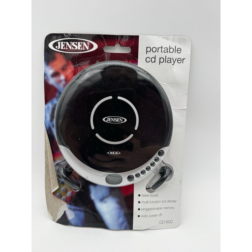 Jensen CD-60R Personal CD Player - 60 Second Anti-Skip, Bass Boost, FM Radio NOB